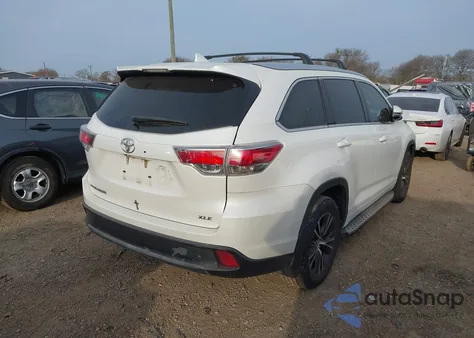 2016 Toyota Highlander Xle V6 from USA, damaged, VIN 5TDKKRFH8GS165449